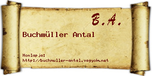 Buchmüller Antal névjegykártya